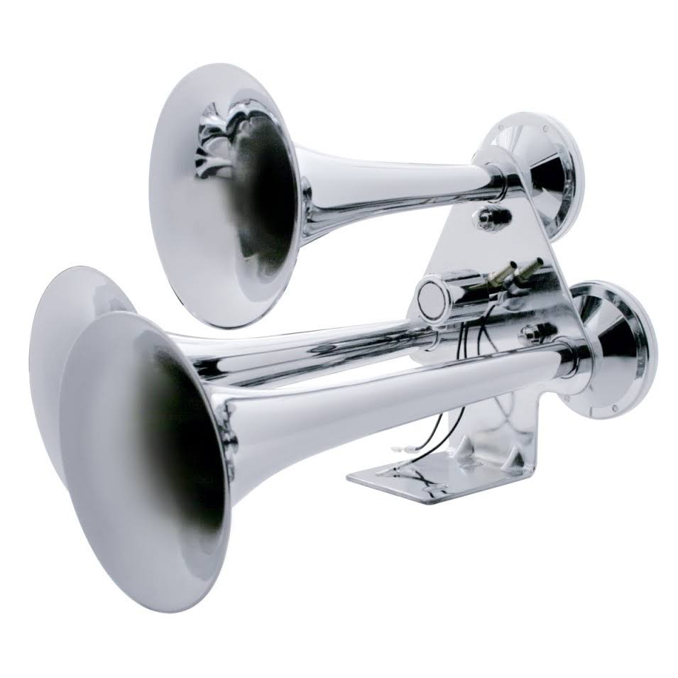 Chrome 3 Trumpet Train Horn X455400