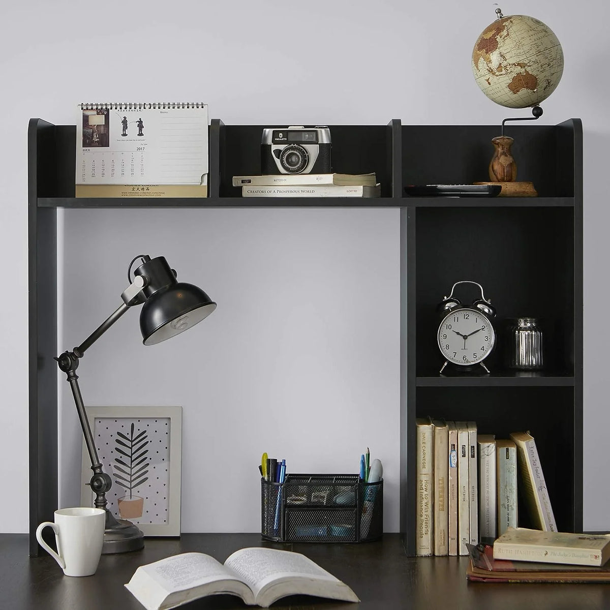Black Desktop Bookshelf Y861
