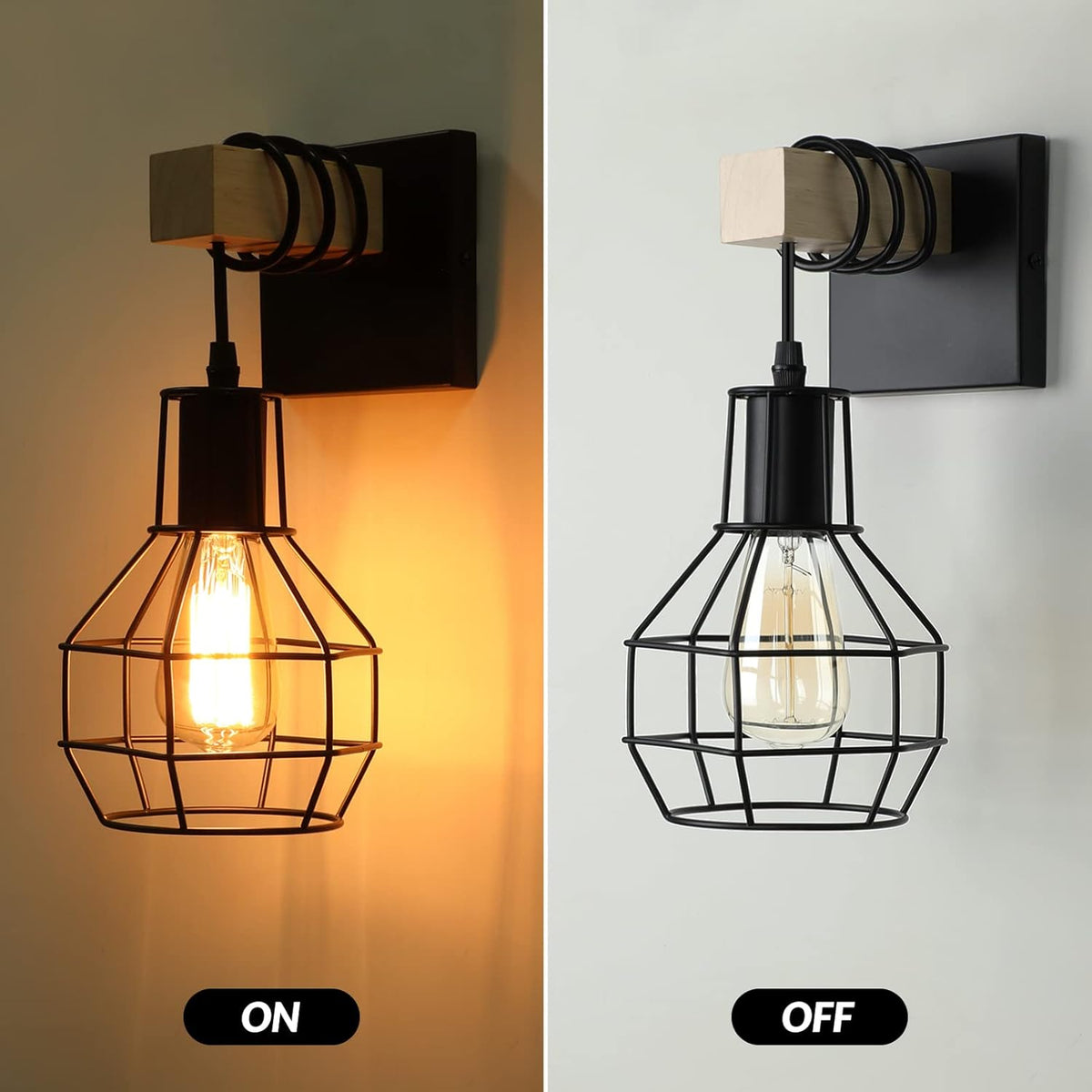 Black Wall Sconces Set of 2 A87447