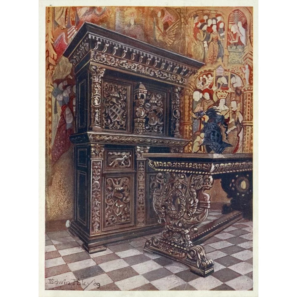 Gold Ornate Wood Frame Double Matted Art Print O8795
