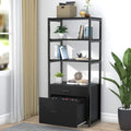 4-Tier File Cabinet with 2 Drawers B727487