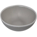 1.5 qt. Glazed Grey Melamine Bowl with White Trim X64174