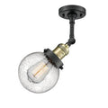 Black Antique Brass Semi Flush Mount Globe Light Z94112