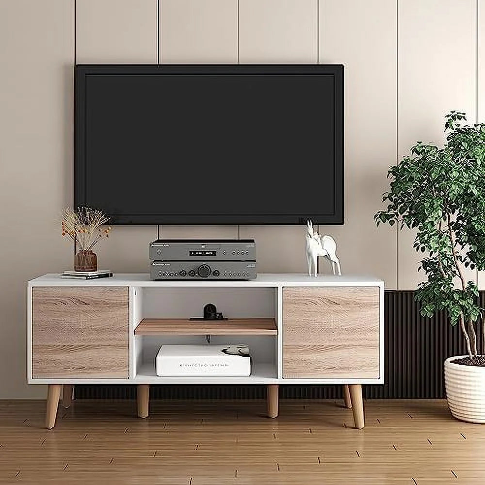 Black Walnut TV Stand with Push Up Doors M5105