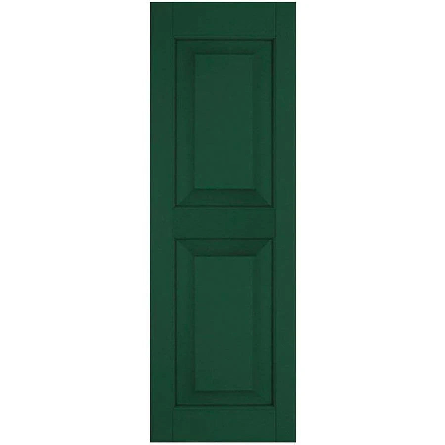 15 in. x 41 in. Real Wood Pine Raised Panel Shutters Pair C1312