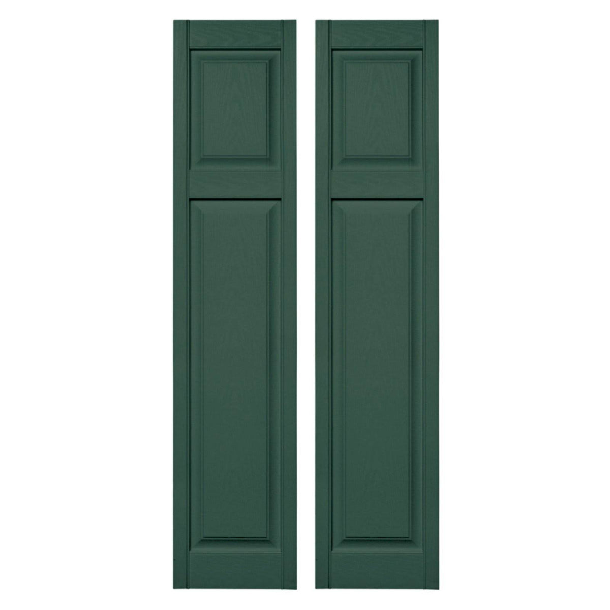 Green Vinyl Raised Panel Shutters J294179