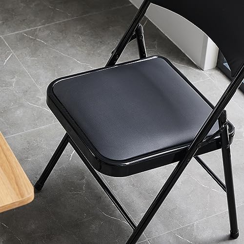 Grey 4 Pack Padded Folding Chairs with Steel Frame W353866
