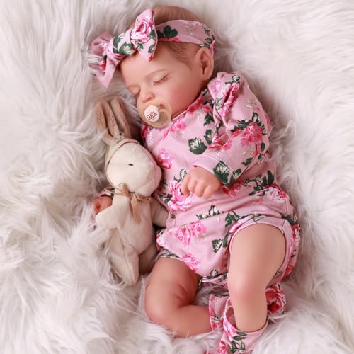 20 inch Sleeping Realistic Newborn Baby Doll with Soft Body W552293