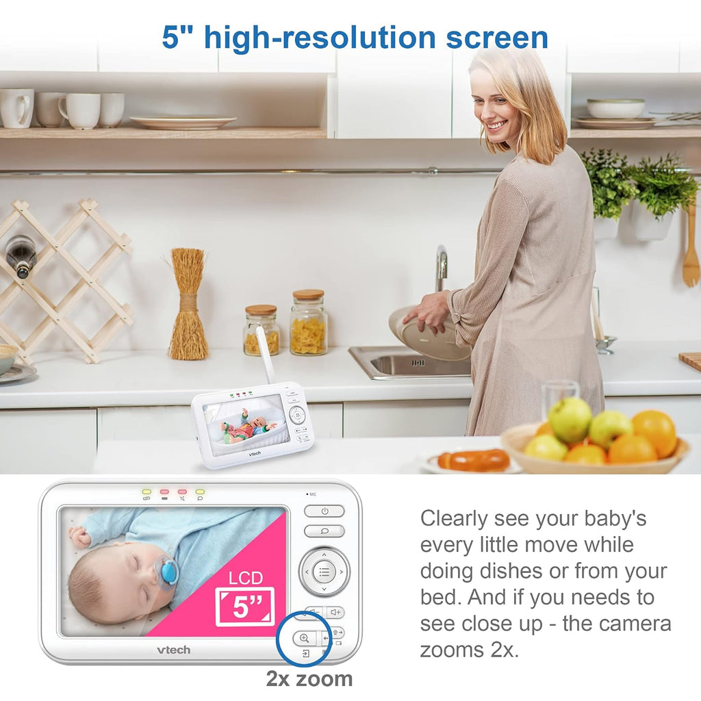 Video Baby Monitor with 5 Screen, 2 Cameras H9244