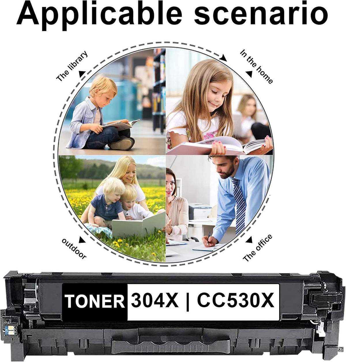 Toner Cartridge Black 1 Pack Replacement for HP Color CM2320n CM2320fxi CM2320nf MFP CP2025 CP2025x J55722