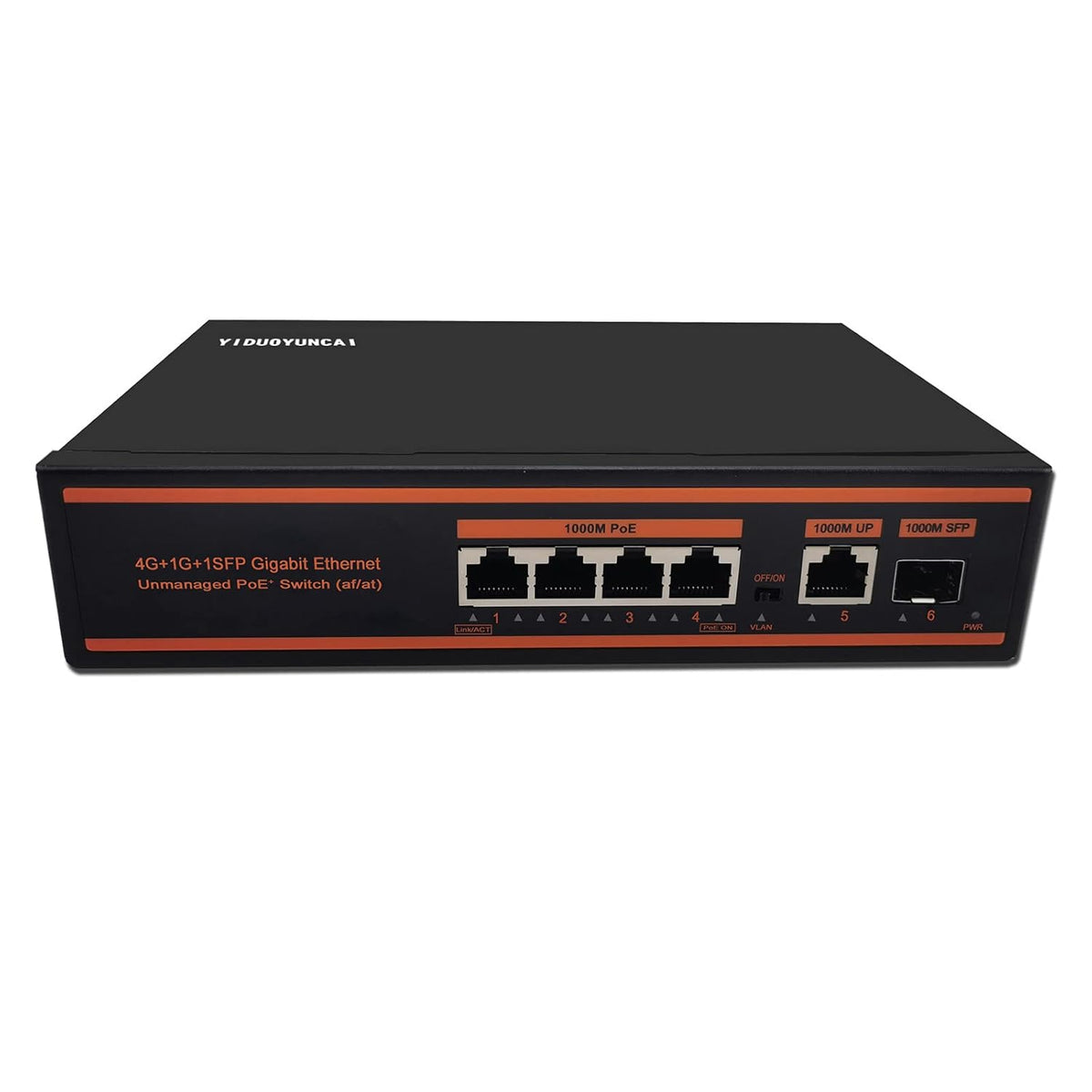 10 Ports Ethernet PoE Switch 8 Port 100Mbps PoE+ 2 UpLink 1000Mbps Metal Fanless Unmanaged Pack of 2 Z70937