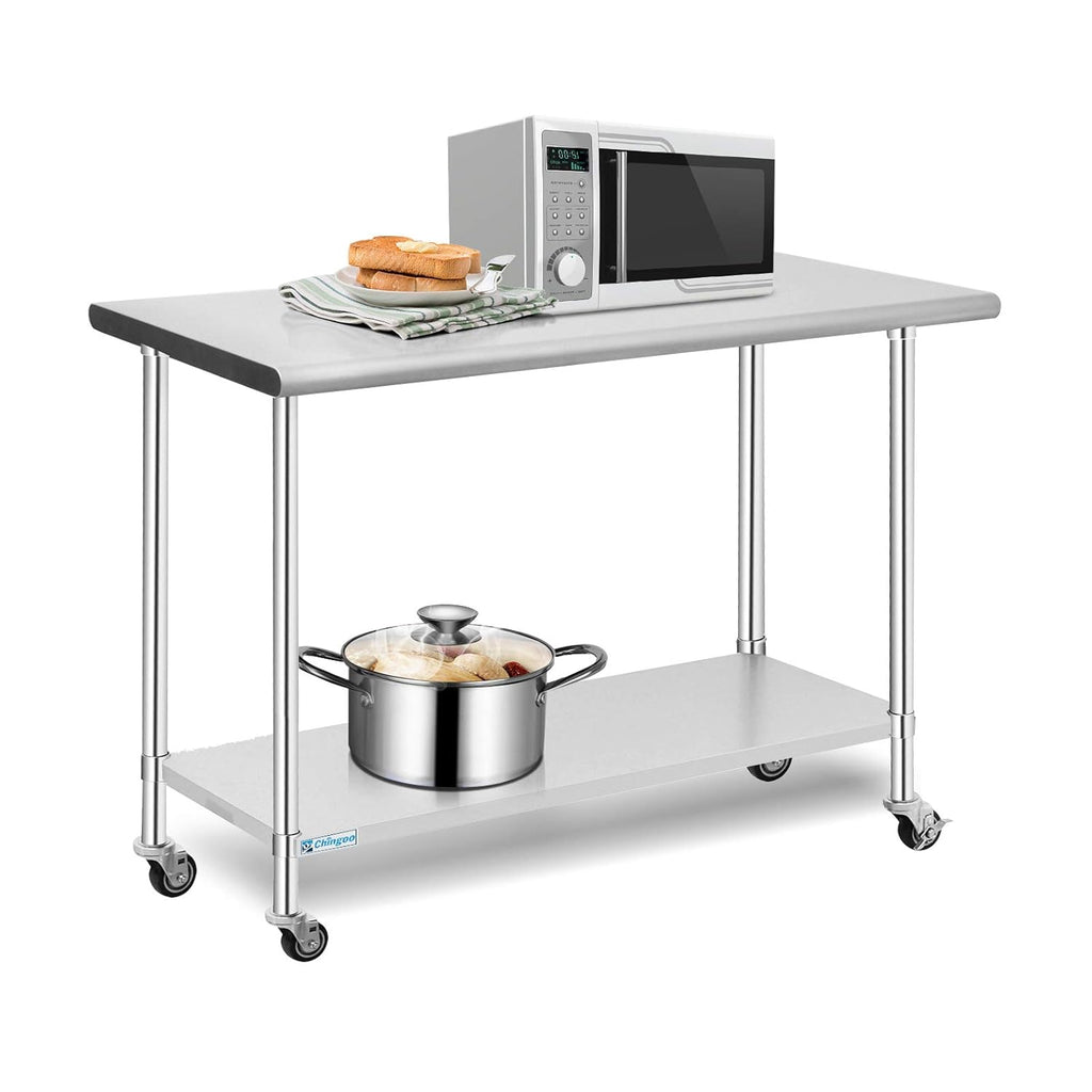 Stainless Steel Table 24x30 Inches with Caster Wheels J4278