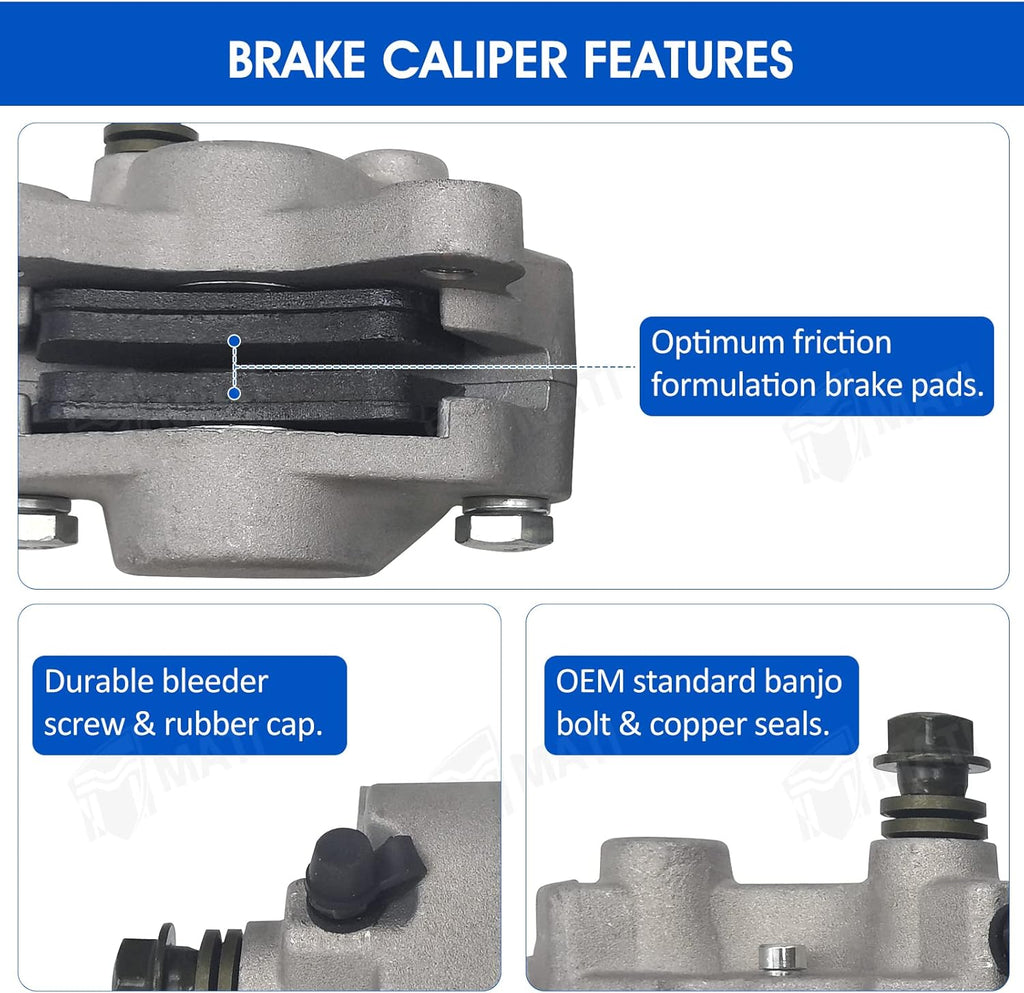 Front Left Right & Rear Brake Calipers with Pads Pack of 2 O26382