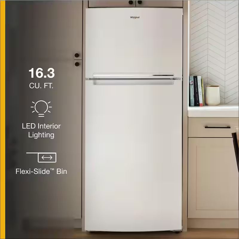Built-In Top Freezer Refrigerator in White H3356
