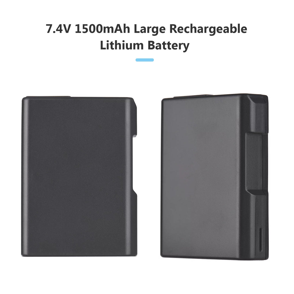 2pcs 7.4V 1500mAh Battery + 1pc Dual Channel Battery USB Port Screen Display M38412