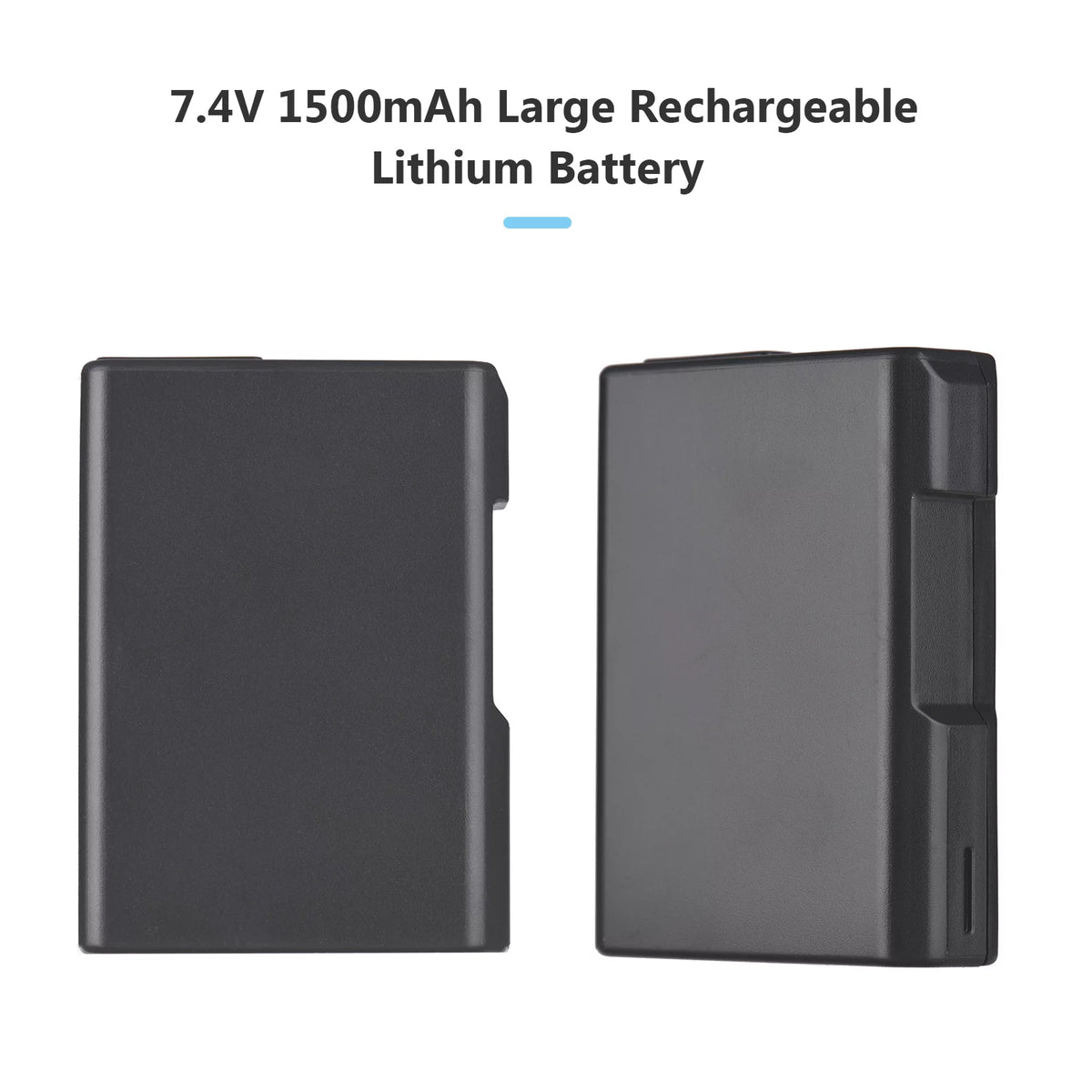 2pcs 7.4V 1500mAh Battery + 1pc Dual Channel Battery USB Port Screen Display M38412