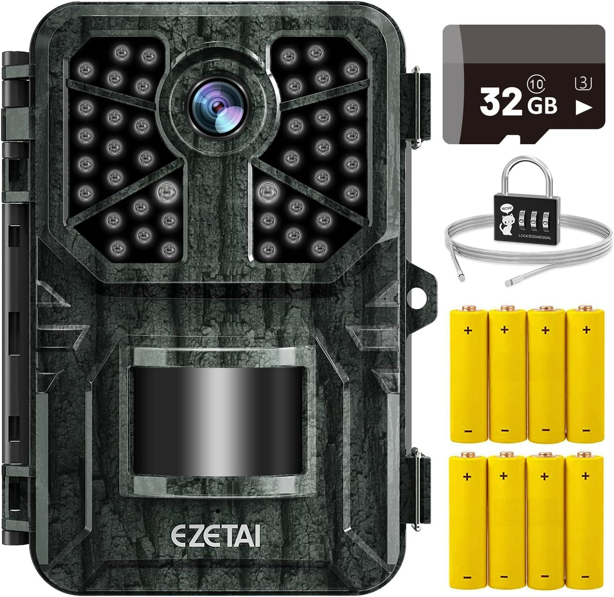 20MP Trail Camera with Night Vision Motion Sensor E64355