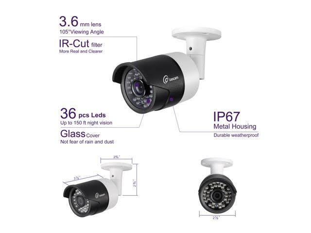 1080p HD 8CH DVR Security Camera System with 2TB Hard Drive I553678