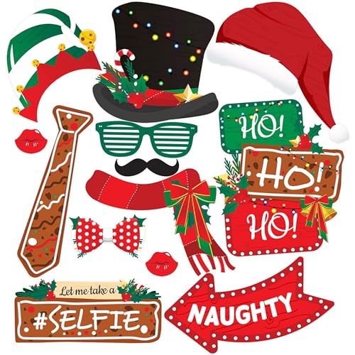 Christmas Photo Booth Props 38pc Set S545438