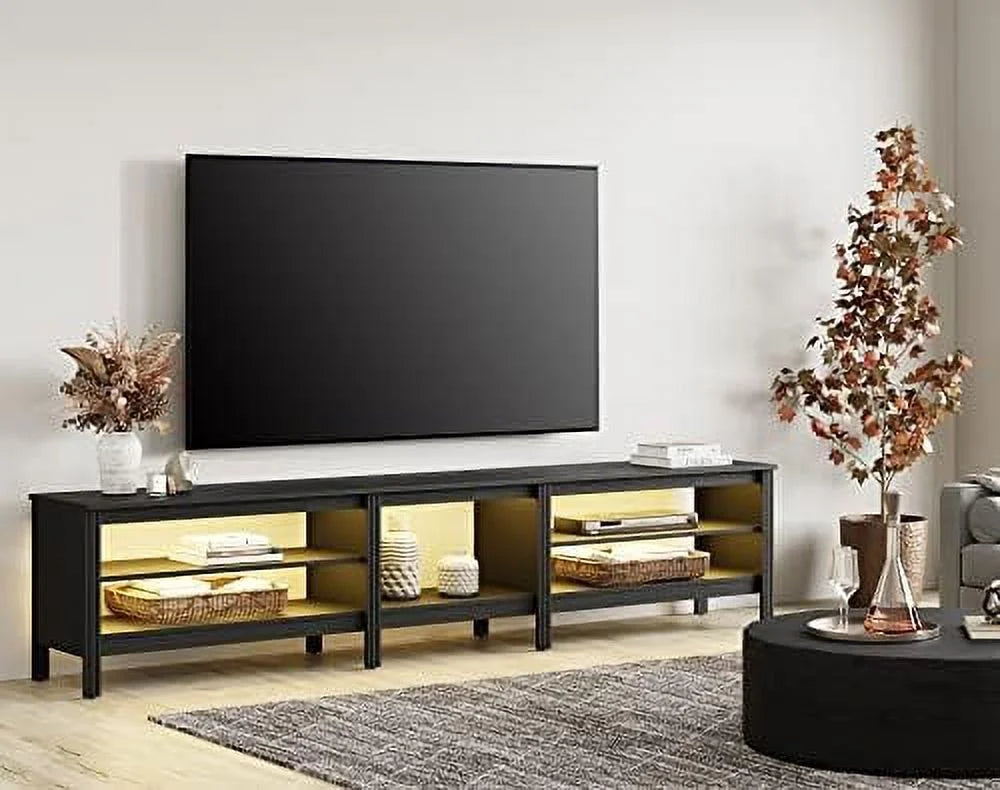 Black TV Stand with 16 Color LED up to 75 Inches A851754