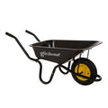 4.7 Cu. ft. Black Steel Framed Plastic Garden Wheelbarrow Utility Dump Cart O993