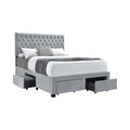 Light Grey Upholstered Full Storage Bed O84048