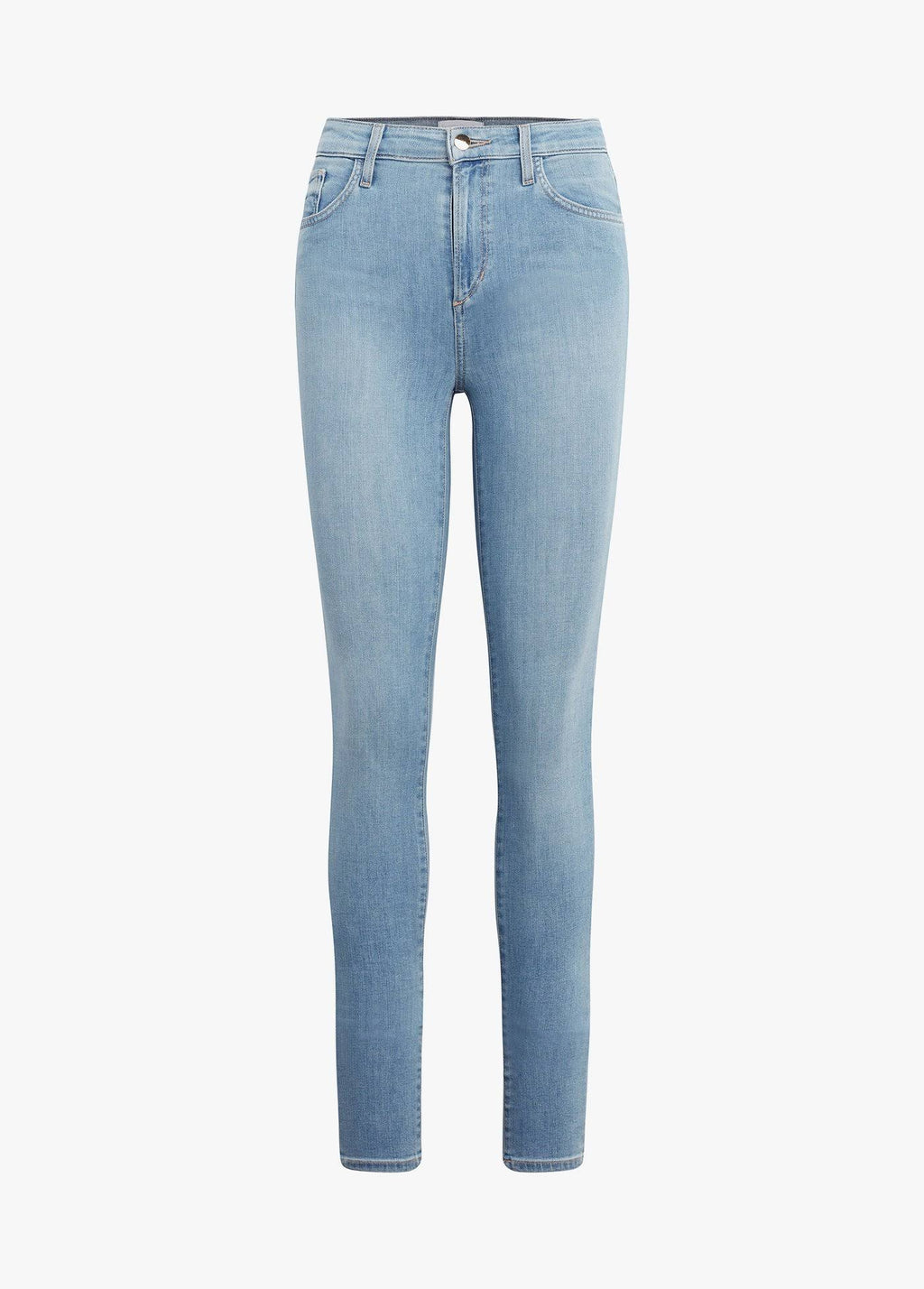 White High Rise Skinny Jeans L611
