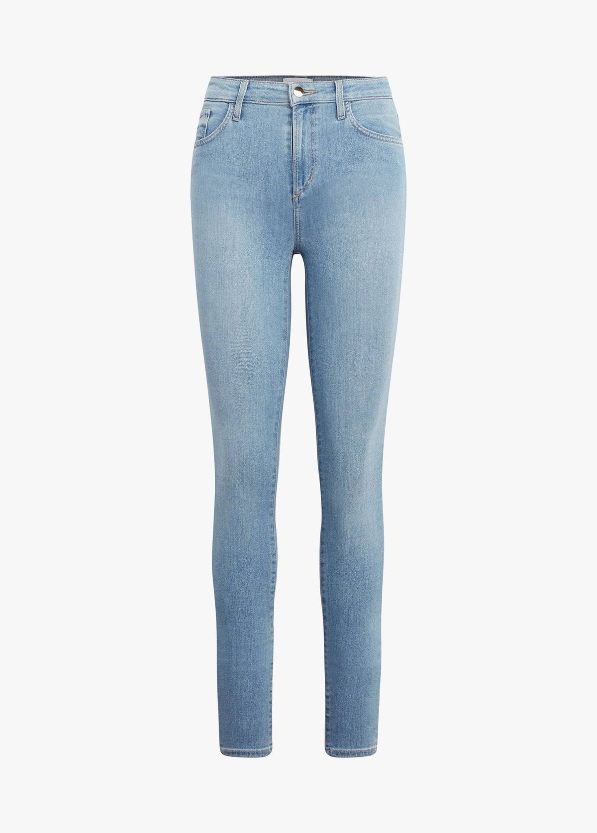 White High Rise Skinny Jeans L611
