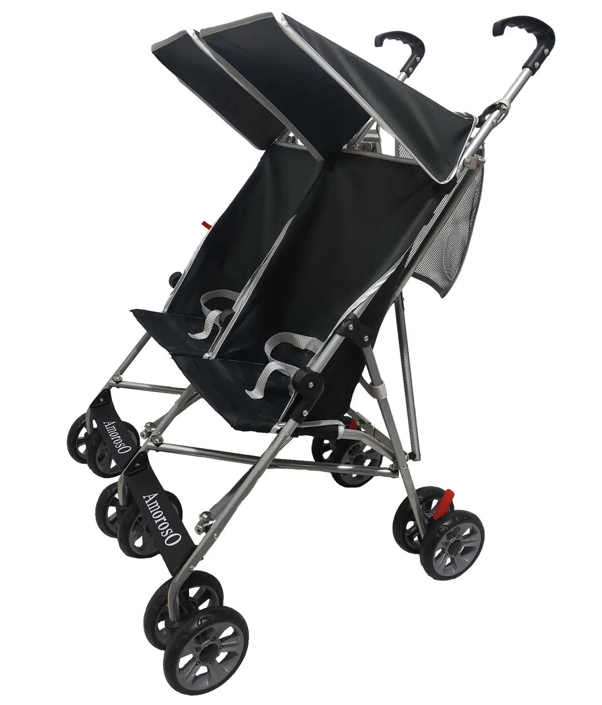 Black EVA Wheel Double Umbrella Stroller X13655