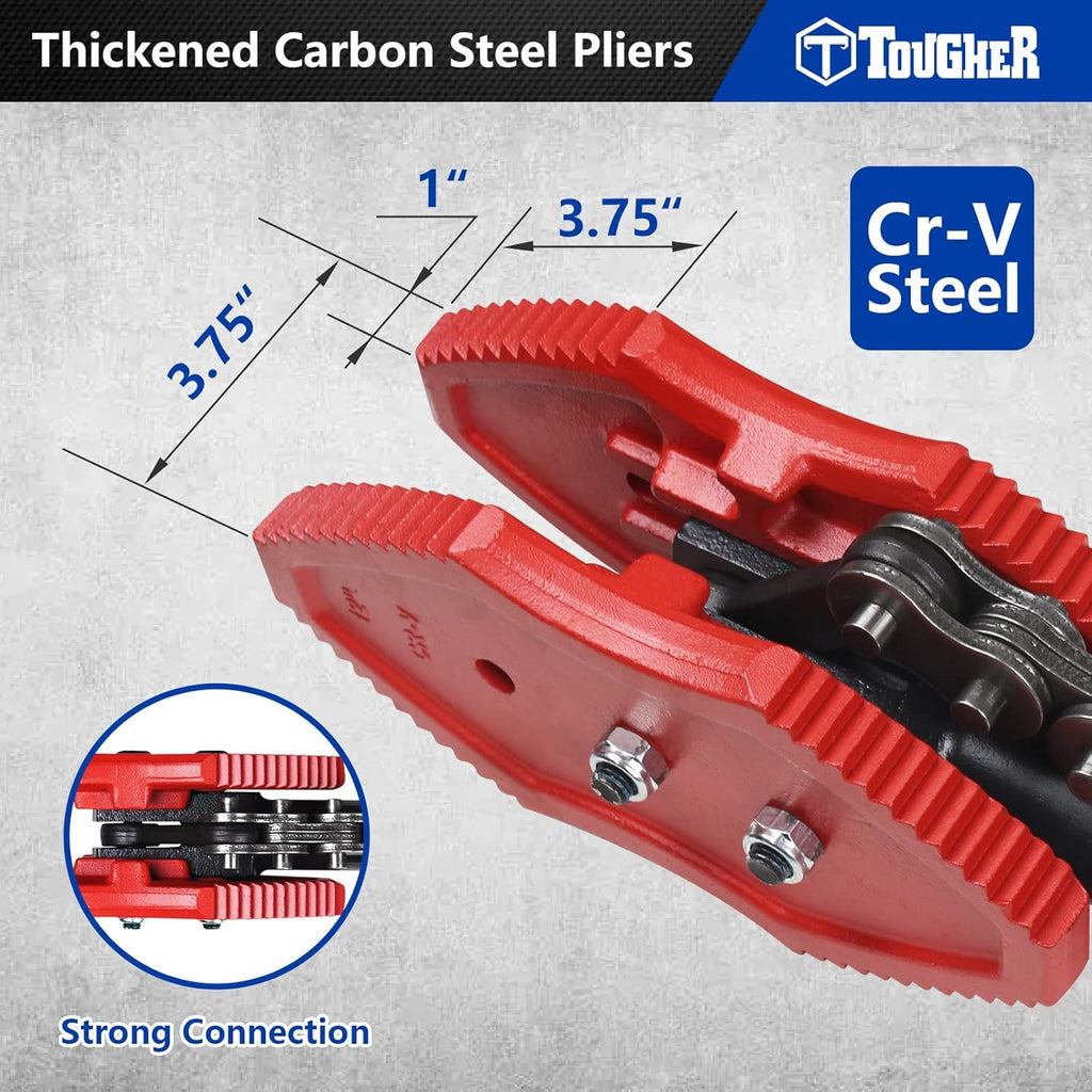 64inch Double-end Chain Pipe Wrench, Chain Tongs, Heavy Duty Plumbing Tool W321152