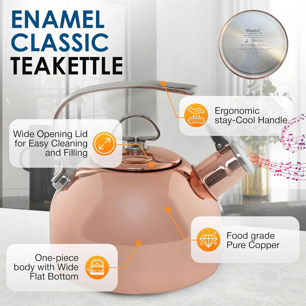 1.8 QT Food Grade Pure Copper Teakettle A571