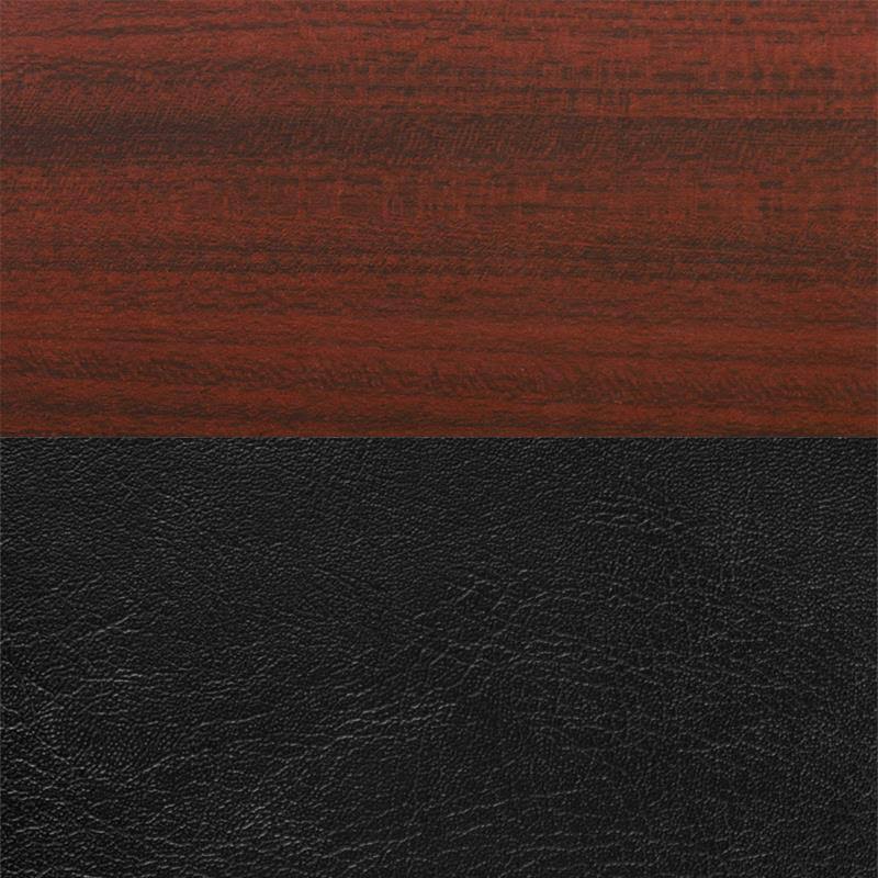 Mahogany Black Square Breakroom Table with 4 Stack Chairs V63776