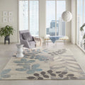Ivory Light Blue 8' x 10' Area Rug N809