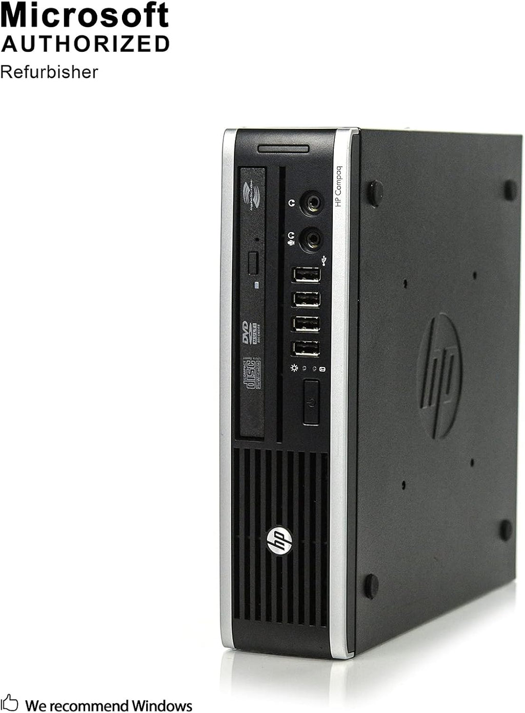 HP Elite 8300 Ultra Small Slim Business Computer PC, 8GB RAM, 120GB SSD, Wi-Fi, Windows 10 Professional (Renewed) B8350
