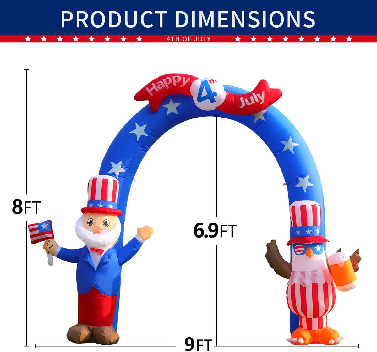 9 FT Inflatable Outdoor Decoration with LED Lights X746