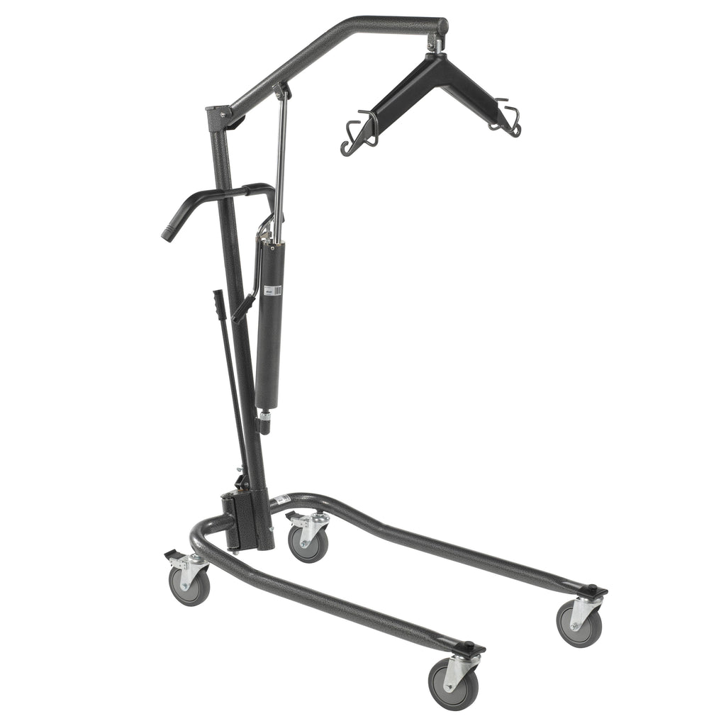 Hydraulic Patient Lift with Six Point Cradle, 5x22 Casters, Silver Vein Z1500