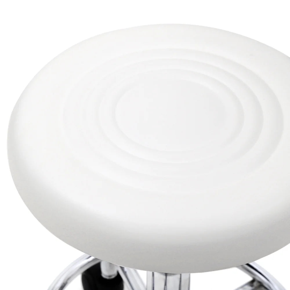 White Adjustable Drafting Chair with Foot Rest A2312