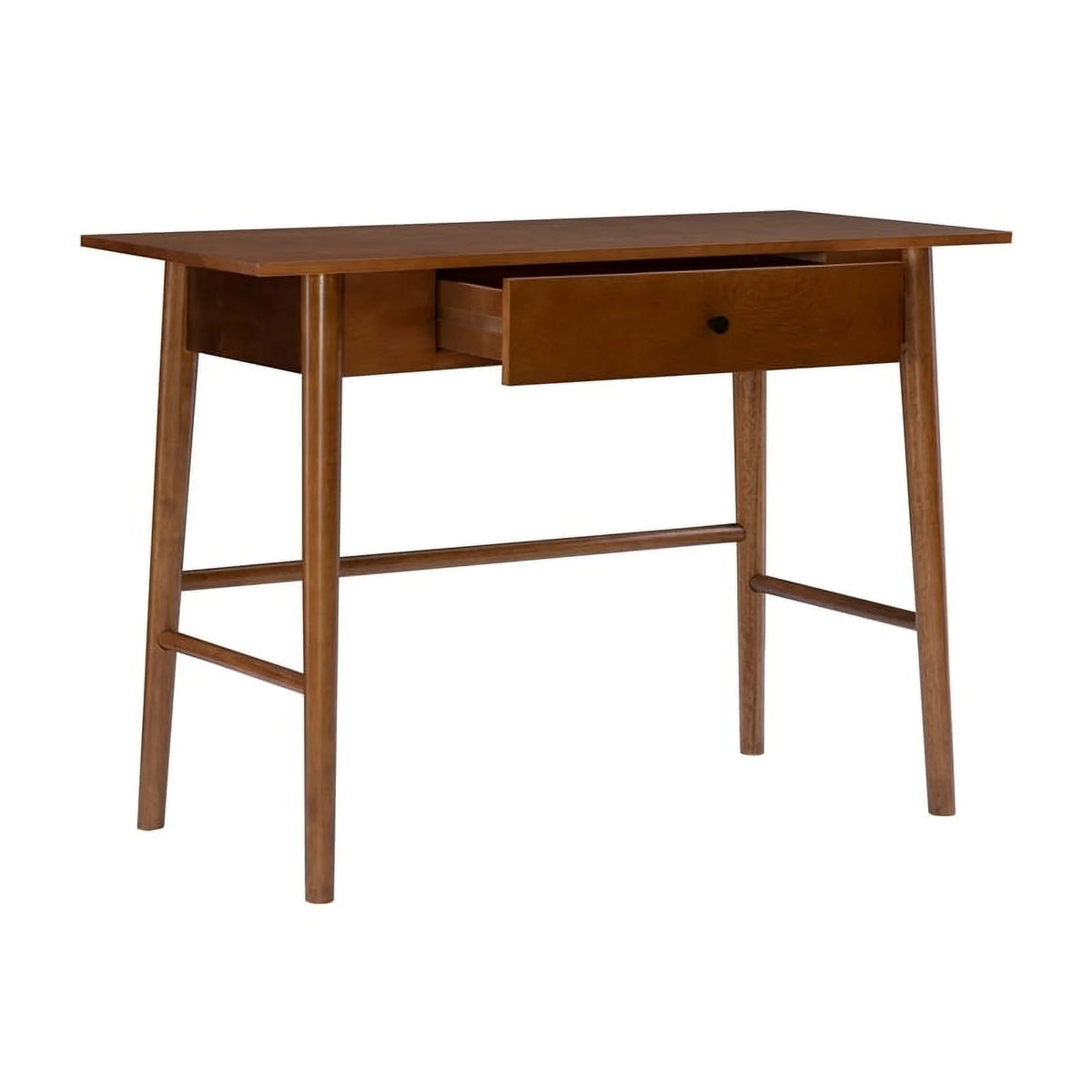 Mid-Century Wood/Metal Office Desk in Walnut Brown Y971000
