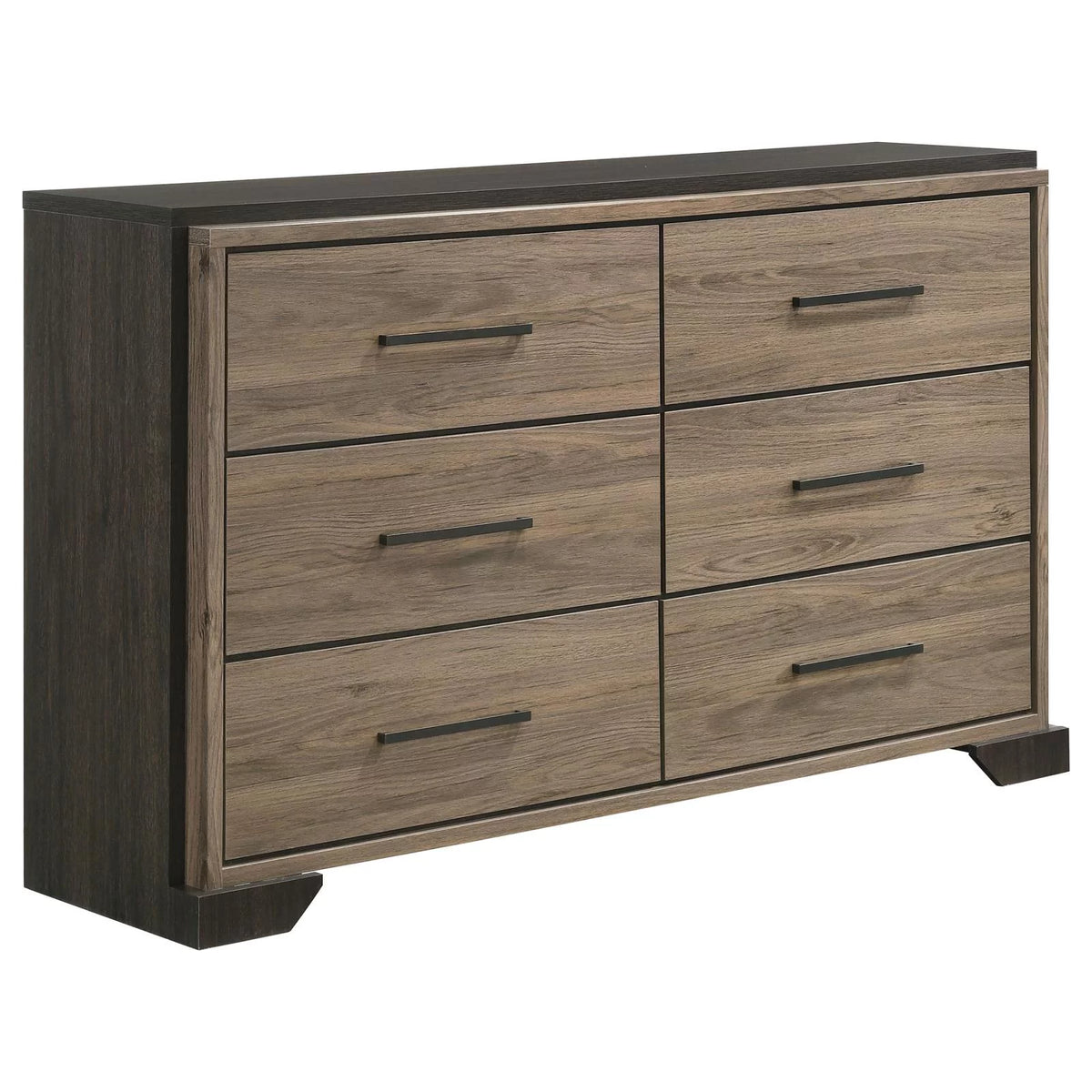 5-piece Eastern King Bedroom Set Brown and Light Taupe Y42624