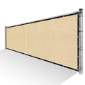 Beige Privacy Fence Screen Mesh with Reinforced Grommets U9293
