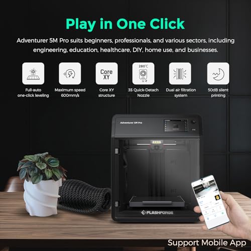 3D Printer with Auto Leveling, 600mm/s High Speed, 220x220x220mm W666