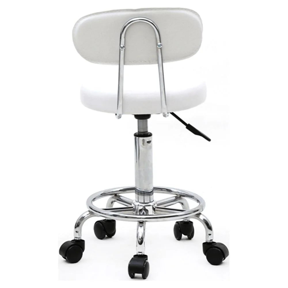 White Adjustable Drafting Chair with Foot Rest A2312
