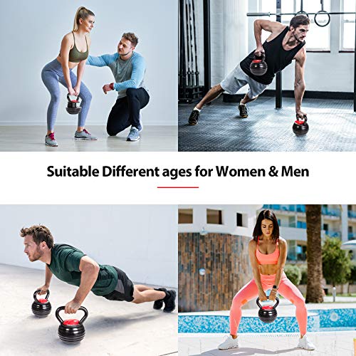 Adjustable Cast Iron Kettlebell Weights Set 5, 8, 9, 12lb S717436