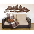 Dark Gray Cityscape Wall Decal 99in x 34in R828