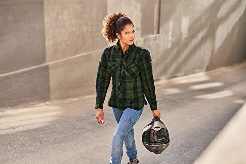 Armored Plaid Biker Flannel Jacket K381