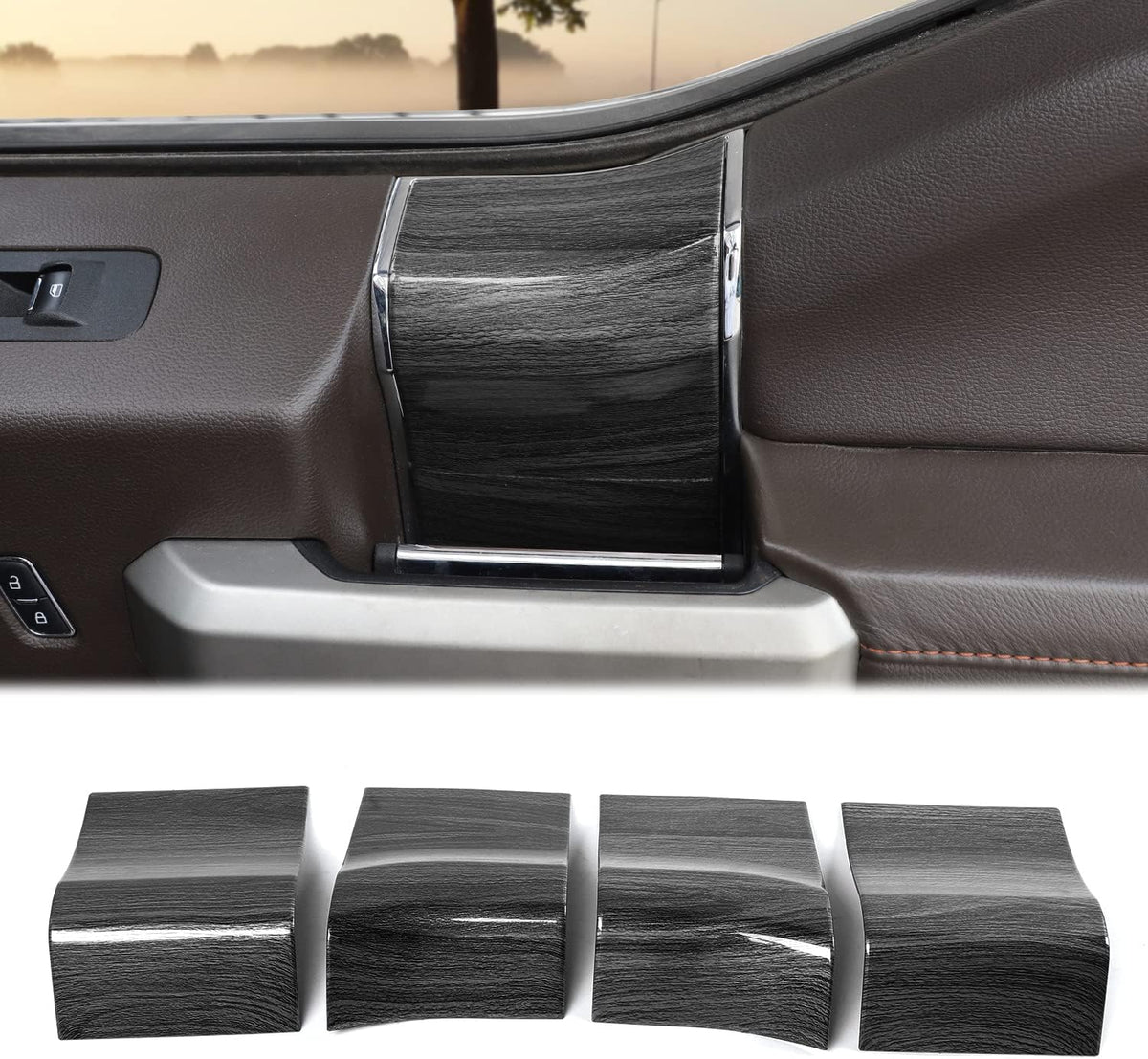 Interior Door Handle Panel Trim ABS Cover A907