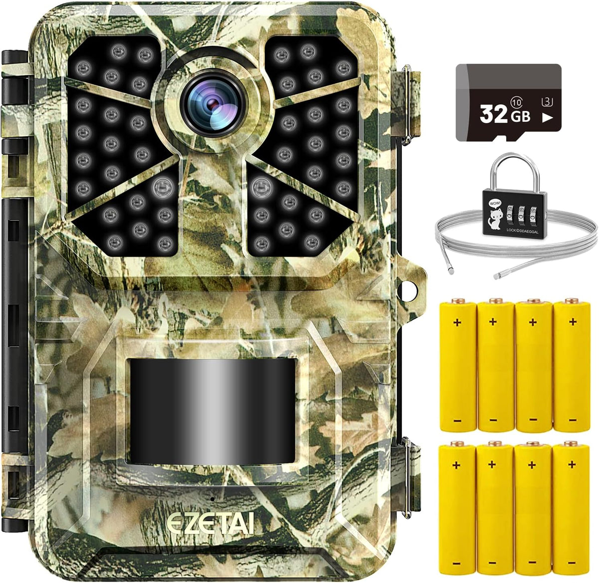 20MP Trail Camera with Night Vision Motion Sensor E64355