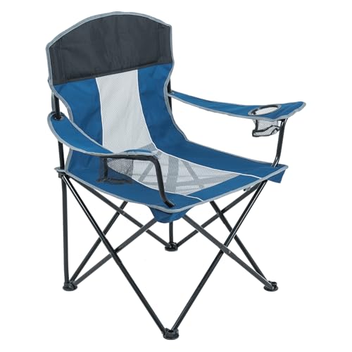 Oversized Mesh Back Folding Camping Chair with 2 Cup Holders W7504