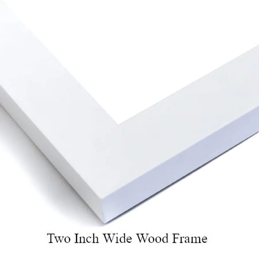 White Modern Wood Framed Art Print R439989