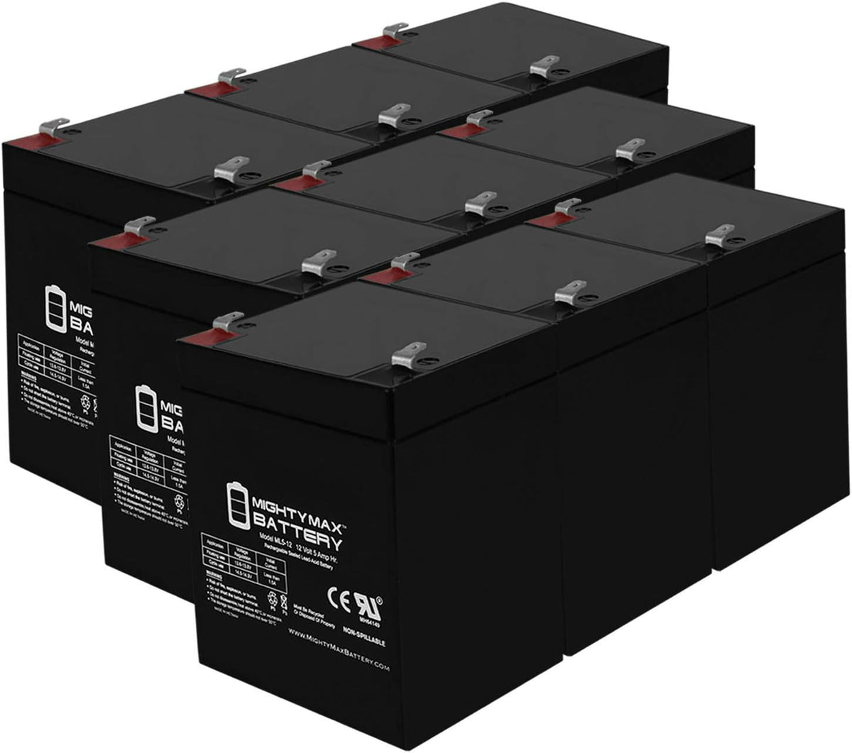 12 Volt 5 AH SLA Battery - Pack of 9 F414